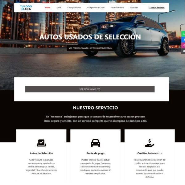 pagina web automotora corporativo
