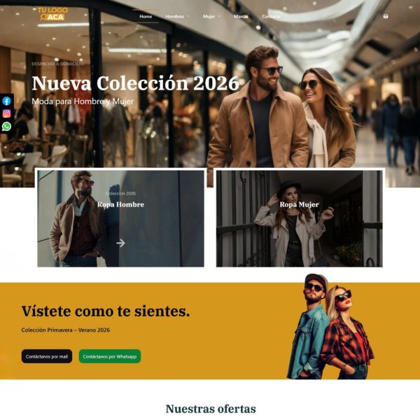 TIENDA DE ROPA ONLINE<br>Página web profesional